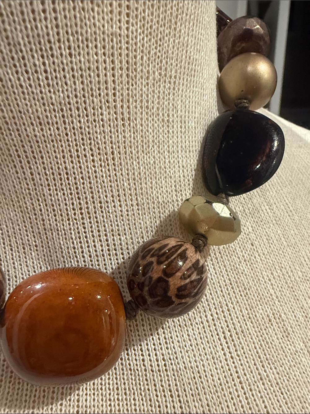 Vintage Heavy Large Beaded Choker Necklace